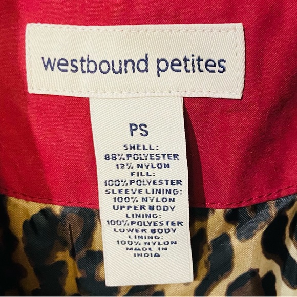 WESTBOUND PETITES Dark-Red Full-Zip Jacket W/Snap Pockets Sz SP - Picture 4 of 4